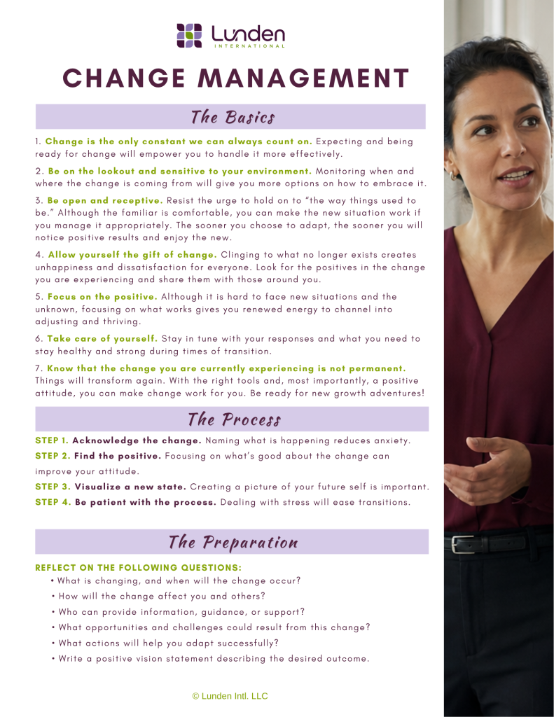 Quick Reference Guide: Change Management