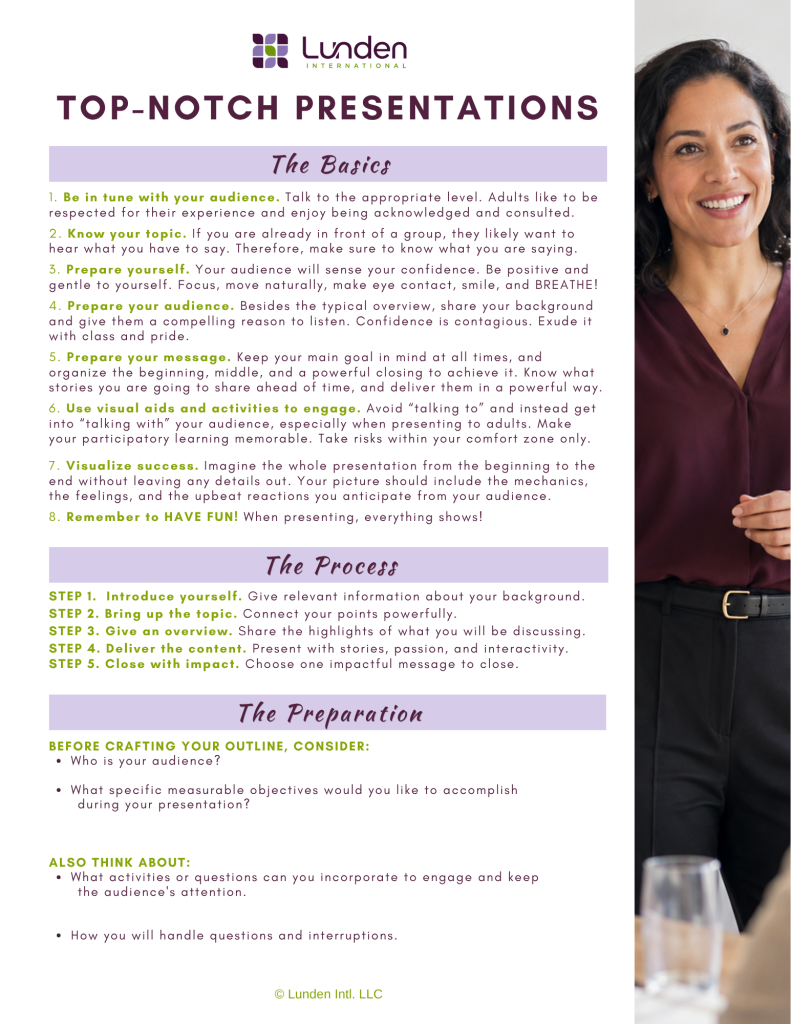 Quick Reference Guide: Top-Notch Presentations